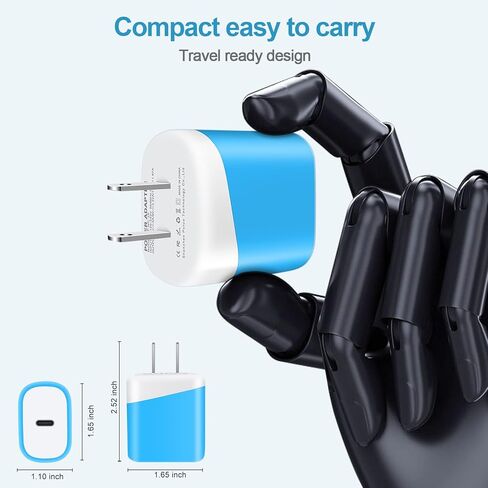 شاحن هاتف سامسونج شاحن فائق السرعة من النوع C مع كابل شحن سريع USBC إلى USBC لهاتف Samsung A15 A53 A03S A32 A12 A22 A23 A52 A33 A73، Galaxy S24 Ultra S23 S22FE S21 S20، كتلة شاحن حائط USB C in Kuwait