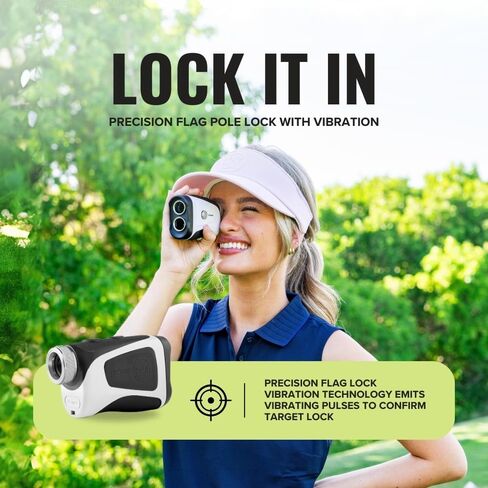 Pro Tour Golf Rangefinder with Slope (Gray) - Range Finder Golf with Ultra-Strength Magnet - Laser Rangefinder w/Slope Technology & Flag Pole Lock Vibration - Golf Range Finder in Kuwait