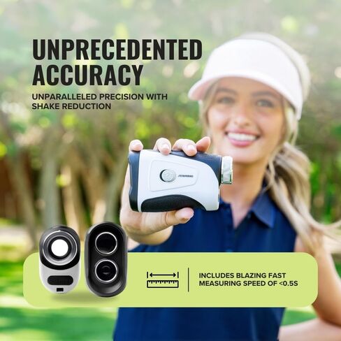 Pro Tour Golf Rangefinder with Slope (Gray) - Range Finder Golf with Ultra-Strength Magnet - Laser Rangefinder w/Slope Technology & Flag Pole Lock Vibration - Golf Range Finder in Kuwait