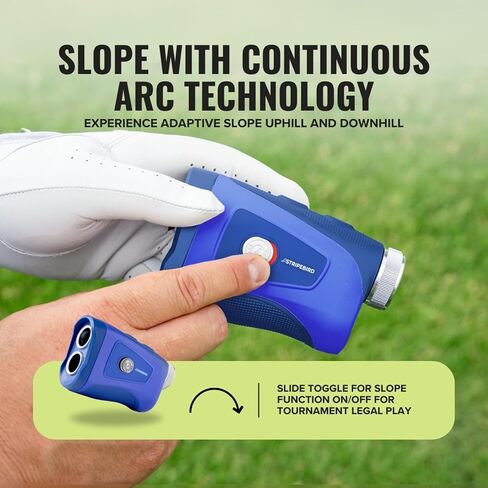 Pro Tour Golf Rangefinder with Slope (Gray) - Range Finder Golf with Ultra-Strength Magnet - Laser Rangefinder w/Slope Technology & Flag Pole Lock Vibration - Golf Range Finder in Kuwait