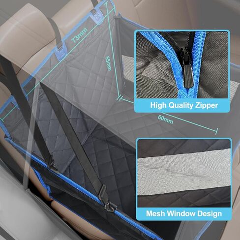 Dog Car Seat for Small Dogs - Back Seat Extender for Dogs - Large & Small Dog Car Seat Cover for Back Seat - Dog Hammock for Car Back Seat Dog Bed Mattress - Pet Car Seat for Car SUV Truck (Black-s) in Saudi Arabia