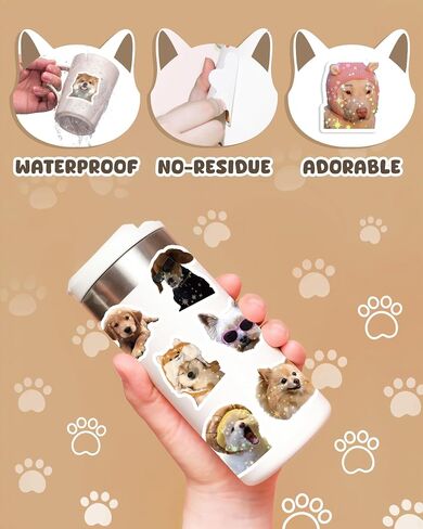 100 Pcs Funny Dog Meme Stickers, Holographic Sparkly Cute Dog Stickers for Water Bottles, Laptops, Vinyl Waterproof, Puppy Pet Sticker, Dog Theme Party Supplies, Gifts for Kids Teens Adults (Dog) in Saudi Arabia