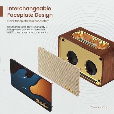 Bluetooth Speaker Vintage Retro Bluetooth Speaker Portable Bluetooth Speaker Small Wireless Bluetooth Speaker Old Retro Bluetooth Speaker Classic Wooden Speaker For Home Office Desk(Retro Dark Wood) in Kuwait