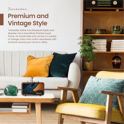 Bluetooth Speaker Vintage Retro Bluetooth Speaker Portable Bluetooth Speaker Small Wireless Bluetooth Speaker Old Retro Bluetooth Speaker Classic Wooden Speaker For Home Office Desk(Retro Dark Wood) in Kuwait