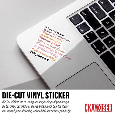 (3Pcs) Philippians 4:8 Whatever is True Whatever is Noble Whatever Stickers Bible Christian 3" Waterproof Vinyl Sticker for Laptop, Water Bottle, Tumbler, Accessory Gifts for Her Him 3 Inches in Saudi Arabia