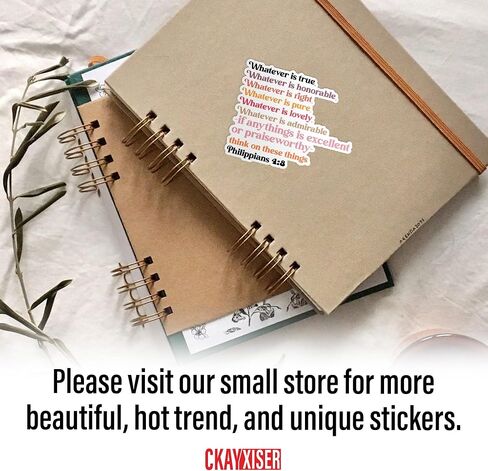 (3Pcs) Philippians 4:8 Whatever is True Whatever is Noble Whatever Stickers Bible Christian 3" Waterproof Vinyl Sticker for Laptop, Water Bottle, Tumbler, Accessory Gifts for Her Him 3 Inches in Saudi Arabia