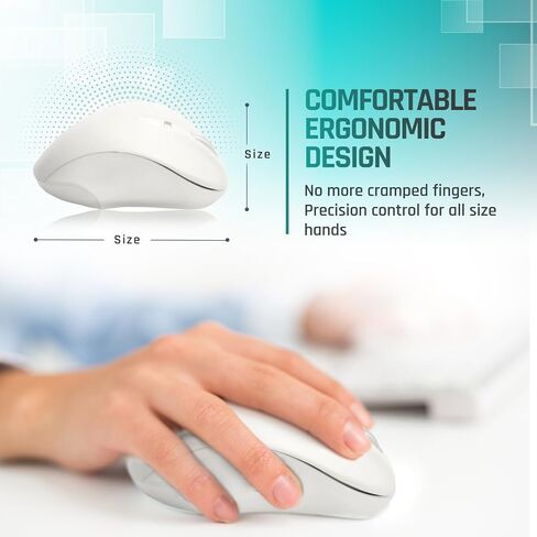 Matias Premium Wired USB-C PBT Computer Mouse - High Precision, Ergonomic Design - Left Right Hand Use - Home and Office Use - Compatible for PC, MacBook, Chromebook, Laptop, Desktop - (White) in Saudi Arabia