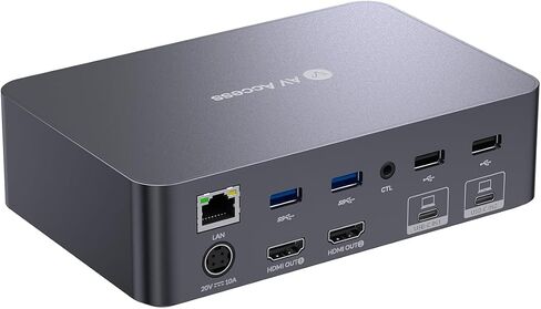 محطة إرساء AV Access 4K USB-C ومفتاح HDMI KVM لـ 4 أجهزة كمبيوتر مع USB 3.0، شحن سريع للكمبيوتر المحمول، 4K@60 هرتز، محاكاة EDID، مفتاح التشغيل السريع أو جهاز التحكم عن بعد بالأشعة تحت الحمراء، محور USB لـ 4 أجهزة كمبيوتر مشاركة 1 لوحة مفاتيح وماوس in Saudi Arabia