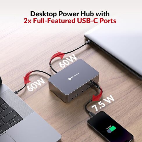 محطة إرساء AV Access 4K USB-C ومفتاح HDMI KVM لـ 4 أجهزة كمبيوتر مع USB 3.0، شحن سريع للكمبيوتر المحمول، 4K@60 هرتز، محاكاة EDID، مفتاح التشغيل السريع أو جهاز التحكم عن بعد بالأشعة تحت الحمراء، محور USB لـ 4 أجهزة كمبيوتر مشاركة 1 لوحة مفاتيح وماوس in Saudi Arabia