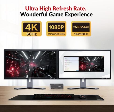 محطة إرساء AV Access 4K USB-C ومفتاح HDMI KVM لـ 4 أجهزة كمبيوتر مع USB 3.0، شحن سريع للكمبيوتر المحمول، 4K@60 هرتز، محاكاة EDID، مفتاح التشغيل السريع أو جهاز التحكم عن بعد بالأشعة تحت الحمراء، محور USB لـ 4 أجهزة كمبيوتر مشاركة 1 لوحة مفاتيح وماوس in Saudi Arabia