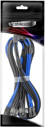 كابل CableMod RT-Series Pro ModMesh بأكمام 12VHPWR 90° StealthSense PCI-e لأجهزة ASUS/Seasonic/Phanteks - البديل A (أسود + أبيض، 16 سنًا إلى رباعي 8 سنون، 60 سم) in Kuwait