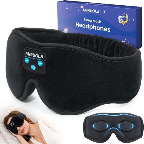 Sleep Headphones Bluetooth 5.3 Sleeping Eye Mask for Women Men Wireless Sleeping Headphones for Side Sleepers, Sleep Mask with Bluetooth Headphones Built-in HD Speakers Cool Gadgets Sleeping in Saudi Arabia