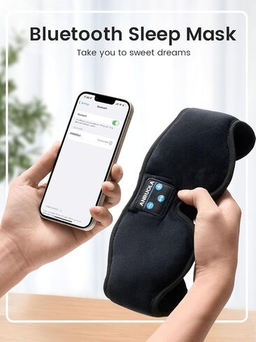 Sleep Headphones Bluetooth 5.3 Sleeping Eye Mask for Women Men Wireless Sleeping Headphones for Side Sleepers, Sleep Mask with Bluetooth Headphones Built-in HD Speakers Cool Gadgets Sleeping in Saudi Arabia