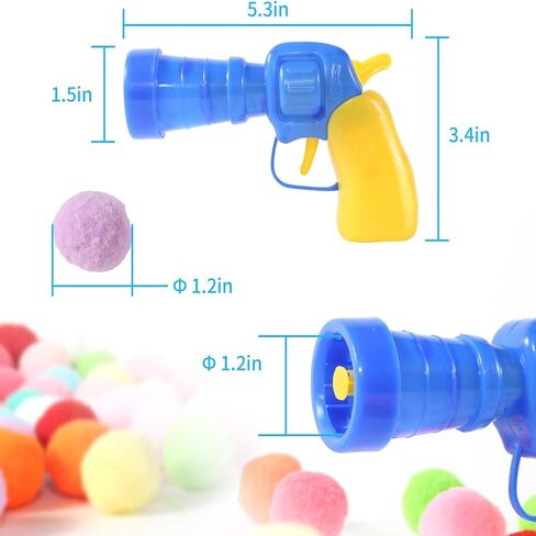 لعبة القط القطيفة الكرات قاذفة بندقية القط جلب لعبة بندقية مطلق النار الحيوانات الأليفة اللعب أفخم الكرة بندقية الرماية مع 100 قطعة كرات بوم بوم التفاعلية للقطط الداخلية القطط النشطة ممارسة اللعب التدريب اللعب in Kuwait