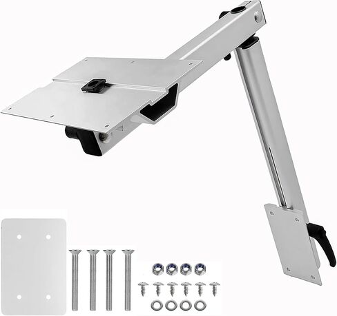 Upgrade Removable RV Table Leg Swivels 360 Degrees Premium Aluminum Alloy Rv Table Leg Bracket Adjustable RV Accessories for RV, Pontoon, Truck Camper, Travel Trailer (Upgrade White) in Saudi Arabia
