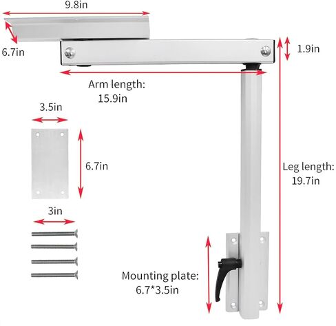 Upgrade Removable RV Table Leg Swivels 360 Degrees Premium Aluminum Alloy Rv Table Leg Bracket Adjustable RV Accessories for RV, Pontoon, Truck Camper, Travel Trailer (Upgrade White) in Saudi Arabia