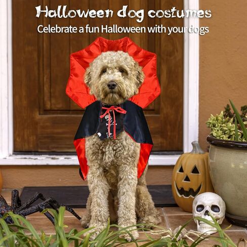 Halloween Dog Vampire Costume, Halloween Pet Costumes for Large Dogs, Halloween Dog Devil Cape Cloak Costume, Funny Big Dog Costumes, Halloween Party and Pet Cosplay Supplies Accessories in Saudi Arabia