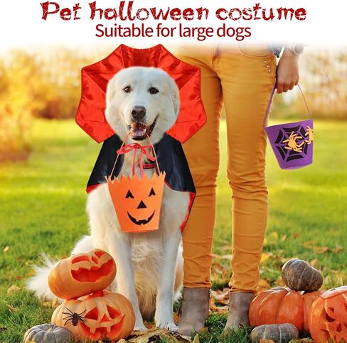 Halloween Dog Vampire Costume, Halloween Pet Costumes for Large Dogs, Halloween Dog Devil Cape Cloak Costume, Funny Big Dog Costumes, Halloween Party and Pet Cosplay Supplies Accessories in Saudi Arabia