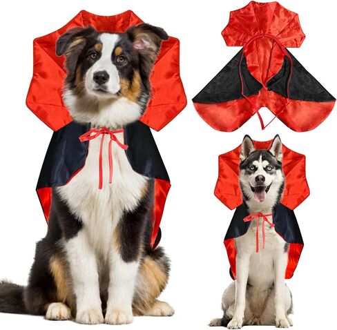 Halloween Dog Vampire Costume, Halloween Pet Costumes for Large Dogs, Halloween Dog Devil Cape Cloak Costume, Funny Big Dog Costumes, Halloween Party and Pet Cosplay Supplies Accessories in Saudi Arabia