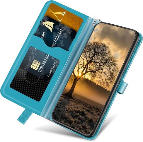 Case for Motorola Moto G Stylus 5G 2022 Wallet Case Protective Flip Case Folio Book PU Leather Phone Case with Card Holder Lanyard Magnetic Closure for Moto G Stylus 5G 2022 6.8''- Turquoise in Saudi Arabia