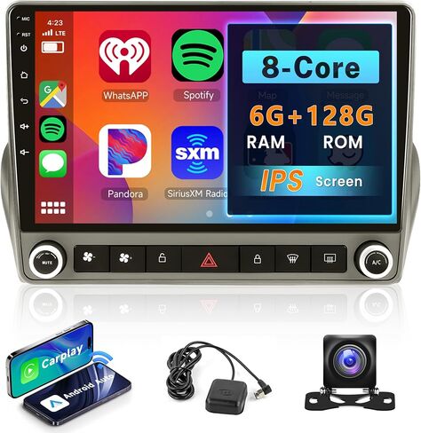 8 Core 6G+128G Radio for Chevrolet Camaro 2008-2015, Rimoody Android 13 Car Stereo Carplay Android Auto 9 Inch Touchscreen GPS 4G-WiFi Bluetooth FM DSP-36 Mirror Link 59-UI Themes AHD Backup Camera in Saudi Arabia