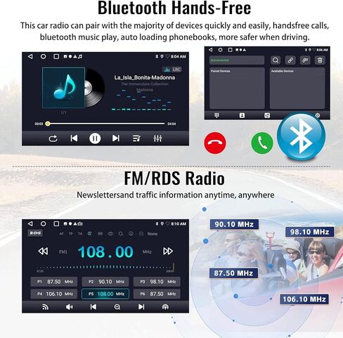 Camecho 2G+32G لسيارة شيفروليه تشيفي ماليبو 2009-2014، ستيريو سيارة Android 13 مع Carplay اللاسلكي Android Auto، راديو سيارة بشاشة تعمل باللمس 9 بوصة مع بلوتوث GPS WiFi EQ + كاميرا احتياطية AHD وميكروفون in Saudi Arabia
