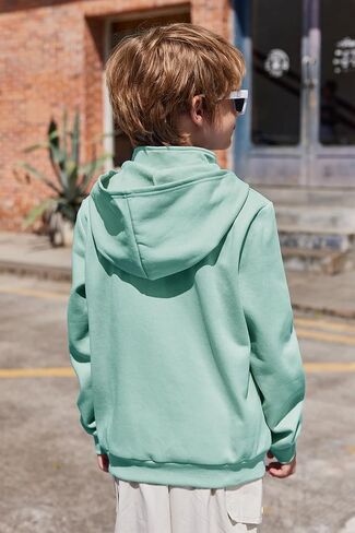 Arshiner Boy's Loose Fit Quarter-Zip Pullover Hoodie Sweatshirt - Lightweight Fleece - 4~12 Years Kids in Saudi Arabia