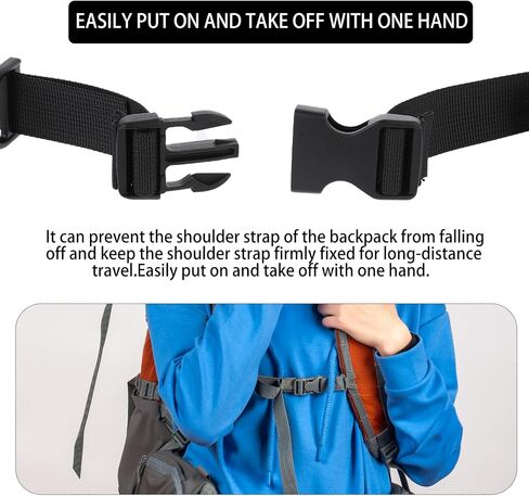 4 Pack Backpack Chest Strap Replacement Backpack Waist Strap Heavy Duty Adjustable Backpack Sternum Strap Easy to Install Prevents Slipping Size Fits All in Saudi Arabia