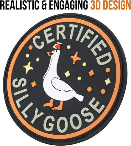 Goose Embroidered Patch, Cute Animal Meme Patch, Morale Patch with Hook Fastener Backing, Funny Applique Humor Patch Military for Backpack, Vest, Helmet, Hat, Bag in Saudi Arabia