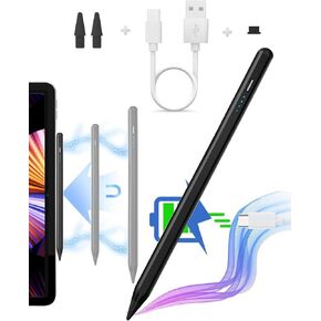 Stylus Pen for i-Pad 2018-2024, USB-C Fast Charge for i-Pad Pencil, Palm Rejection,Tilt Sensitivity,Pencil Comapatible Pad 10/9/8/7/6, Pad Pro 12.9"/11"/13" M4, Pad Air 5/4/3/11"-13" M2, Pad Mini 6/5