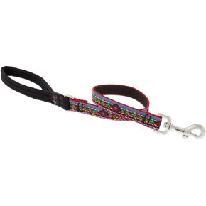 Traffic Leash by Lupine 3/4" Wide El Paso Design 2-Foot Long with Padded Handle
