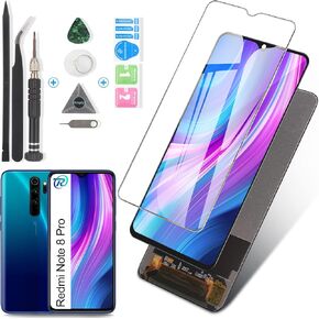 YWLRONG LCD for Xiaomi Redmi Note 8 Pro Screen Replacement Touch Screen Digitizer Assembly Screen Replacement with Tools(Black)