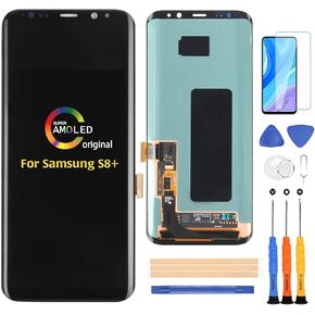 A-MIND for Samsung Galaxy S8+ Plus Original AMOLED 6.2" Screen Replacement LCD Display Touch Screen Digitizer Assembly G955F G955A G955P G955V G955T G955R4 (Black)