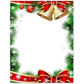 AnyDesign 60 قطعة من ورق قرطاسية عيد الميلاد بالألوان المائية لعيد الميلاد وحواف التوت ورق كتابة الحروف المزخرفة للملاحظات وبطاقات التهنئة والطباعة المدرسية والمكتبية، 8.5 × 11 بوصة in Kuwait