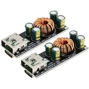 2Pcs 60W 6-35V DC to USB Type C PD 3.0 QC4.0 Type A QC3.0 Fast Charge 12V 24V Step-Down Power Module, Mobile Phone Quick Charge Adapter