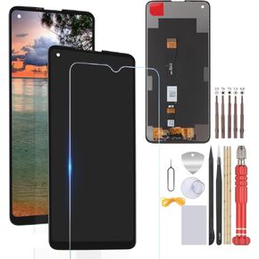 LCD Display Replacement for Motorola Moto G Power 2021 XT2117 XT2117-3 XT2117-4 6.6" Touch Screen Digitizer Assembly with Tools and Tempered Film