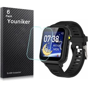 6 Pack Compatible with Phyulls S16 1.54'' Screen Protector Film for Cosjoype S16 1.54 inch Smartwatch Screen Protectors Foils Screen Cover Crystal Clear HD Anti-Scratch