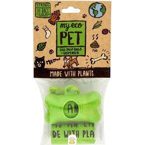 MyEcoPet® Dog Poop Bags with Portable Dispenser | Durable & Easy-to-Use Dog Waste Bags | Extra Thick, Leak-Proof, and Odor-Locking | Includes 2 Rolls + Dispenser