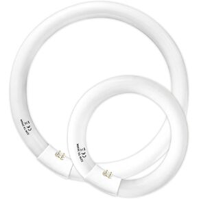 5.5 Inch 4 Pin T4 12W Circular Fluorescent Bulb Replacement for Conair Round Vanity Magnifying Makeup Mirror Light Bulb(2 Pack)