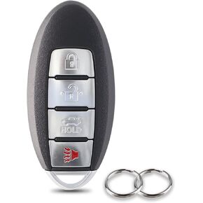 Nissan Key Fob, Replacement Car Remote Key 4 Button Entry Remote Key Fob Replacement for Nissan Altima 2016-2017/Nissan Maxima 2016-2017 Fits KR5S180144014 433MHZ