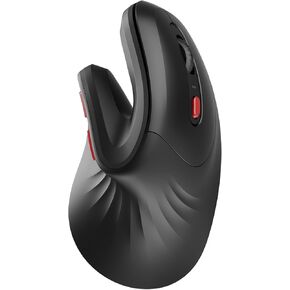 seenda Ergonomic Vertical Mouse with Jiggler - Bluetooth + 2.4G USB Multi Device, Wireless Ergo Mouse, Jiggler Mouse Mover for Laptop/PC/Notebook, Computer Mice for Windows, Mac OS, Black