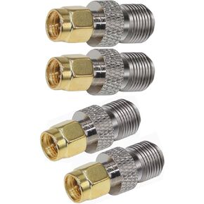 CESS SMA to F-Type Adapter Connector - SMA Male to F Female, 4 Pack