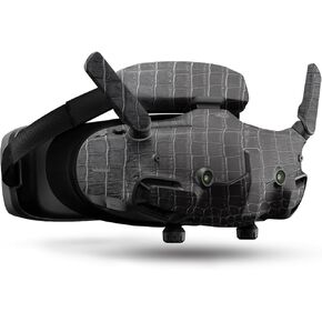 Drone Skin Compatible with DJI Goggles 3 - Black Gator Skin - Premium 3M Vinyl Protective Wrap Decal Cover - Easy to Apply | Crafted in The USA by MightySkins