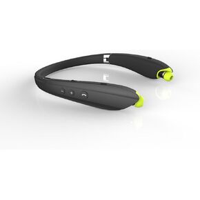 Neckband Bluetooth Headphones Wireless Earbuds Noise Cancelling Headphones Neckband Earbuds with Magnetic Design Wireless Neckband Earbuds for Sport Support Retractable and Foldable (White)