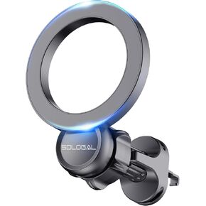 SDLOGAL for MagSafe Car Mount - [Super Magnets] Magnetic Car Phone Mount, Air Vent Phone Holder Car, Magnetic Car Mount for iPhone 16 15 14 13 12 Pro Max Plus, Black