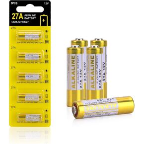 27A 12V Battery,27A Battery 5 Pack,27A 12V Alkaline Battery,23AE 27a 12v Battery for Remote and Doorbells