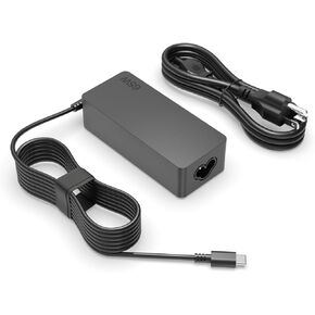 USB C 65W Charger Fit for Lenovo Thinkpad/Yoga/Chromebook Laptop Power Supply Adapter Cord, Slim Body Design with Extended Power Cables (10 fts)