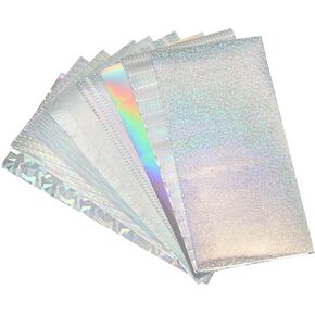 PATIKIL Assorted Reflective Fishing Lure Stickers, 18Pcs Adhesive Waterproof Fish Scale Film DIY Flash Lure Tape for Fishing Lure Making Metal Baits, Silver Tone