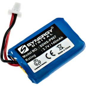 Synergy Digital Wireless Headset Battery, Works with Plantronics C054 Wireless Headset, (Li-Pol, 3.7V, 140 mAh) Ultra Hi-Capacity, Compatible with Plantronics CS540 Battery