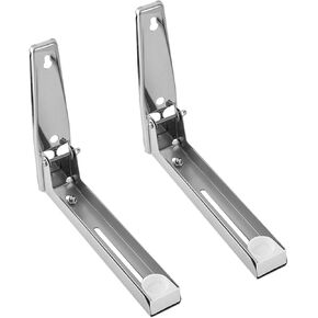 2Pcs Kitchen Microwave Oven Bracket Sturdy Foldable Stretch Wall Mounted Rack Shelf